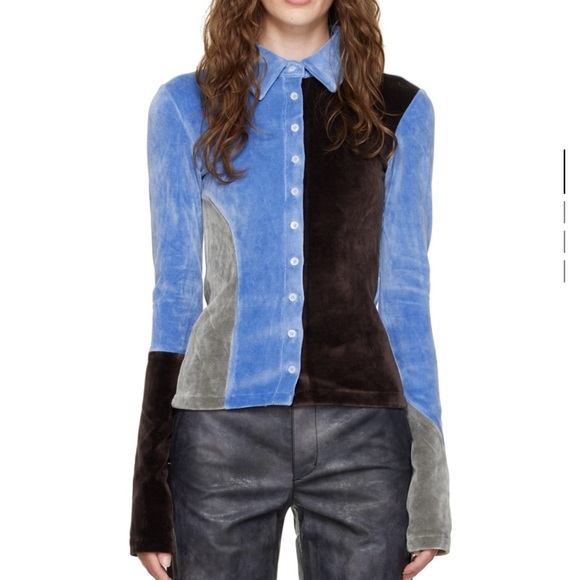 Blue Paneled Shirt - Picture 5 of 6